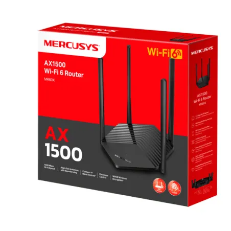  Router Wifi AX1500 WIFI6 2 puertos Mercusys MR60X 137.288136 Router Wifi AX1500 WIFI6 2 puertos Mercusys MR60X  Actualice su re