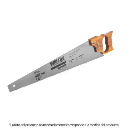  Serrucho 20" MangoMadera Wolfox WF1667 9.40678 Serrucho 20" MangoMadera Wolfox WF1667 Hoja de acero al carbón Espesor de la hoj