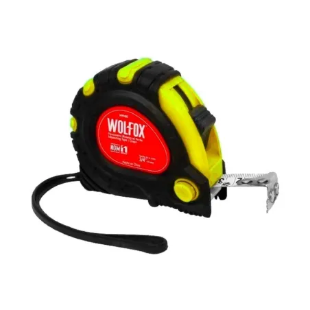  Winchas Flexometro 3m x16mm Amarillo Bimaterial Wolfox WF9663 5.084746 Winchas Flexometro 3m x16mm Amarillo Bimaterial Wolfox W