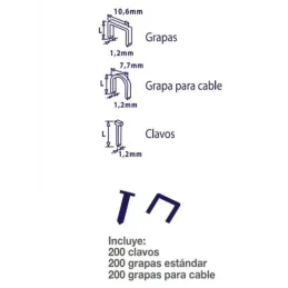 Engrapadora T-50 3en1 Cromada Grapas y Clavo Toolcraft TC0589 ToolCraft-Engrapadora T-50 3en1 Cromada Grapas y Clavo Toolcraft T