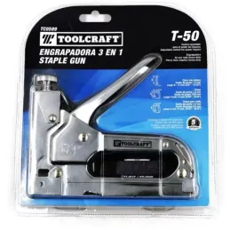 Engrapadora T-50 3en1 Cromada Grapas y Clavo Toolcraft TC0589 ToolCraft-Engrapadora T-50 3en1 Cromada Grapas y Clavo Toolcraft T