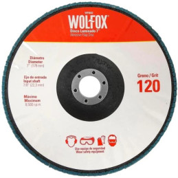 Discos Flat 7" G120 Laminado Debaste y Pulido Wolfox WF0642
