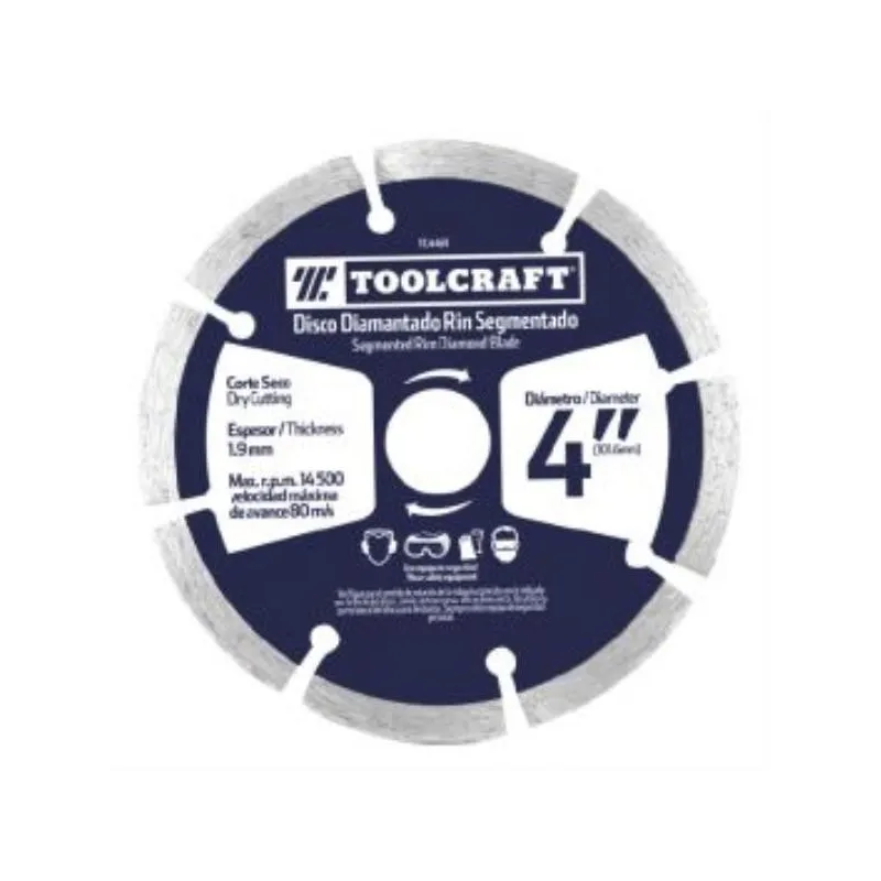 Discos Diamantado 4" Corte Segmentado E7/8-5/8 Toolcraft TC4491