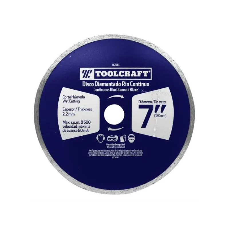 Discos Diamantado 7" Corte Continuo E7/8-5/8 Toolcraft TC2433