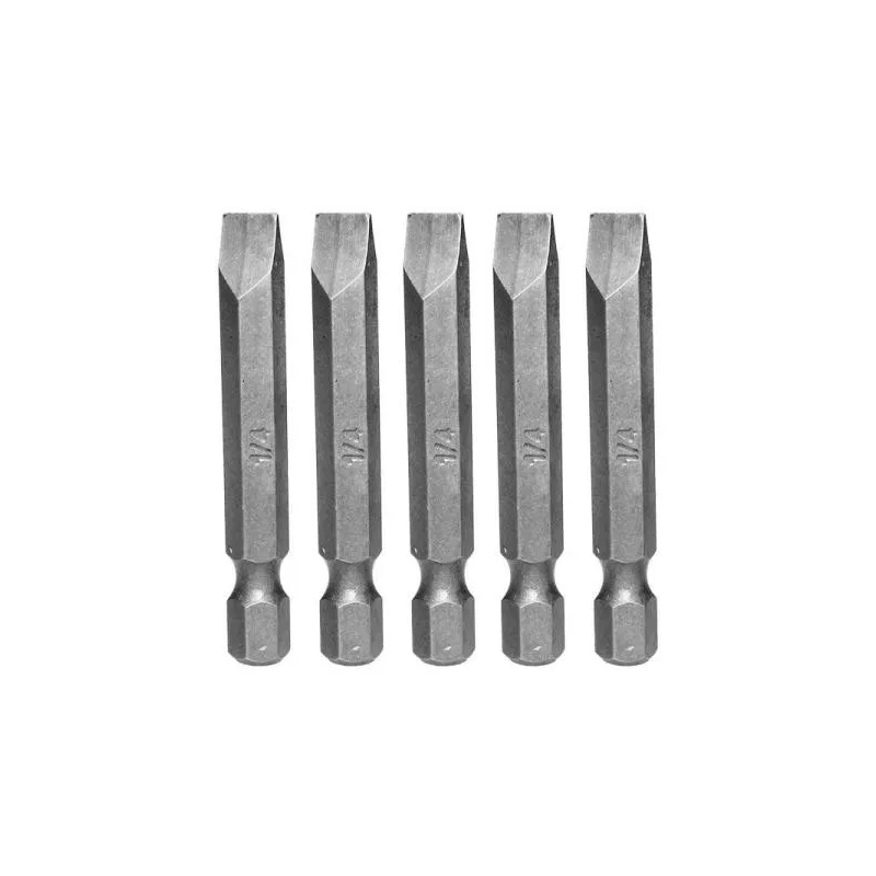 Puntas Planas 1/4" L2" 5Piezas AceroS" M1/4 Toolcraft TC1247