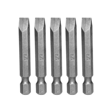 Puntas Planas 1/4" L2" 5Piezas AceroS" M1/4 Toolcraft TC1247