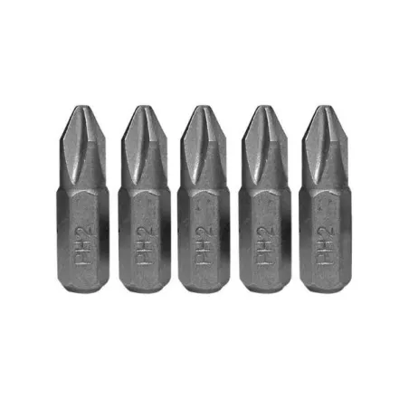 Puntas Philips N2 L1" 5Piezas AceroS2 M1/4 Toolcraft TC1239 ToolCraft-Puntas Philips N2 L1" 5Piezas AceroS2 M1/4 Toolcraft TC123