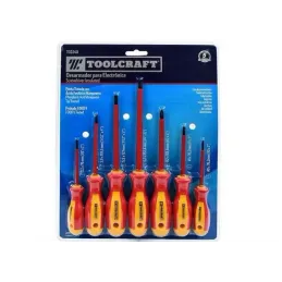 Juegos Desarmadores Aislados Set 7 Piezas 1000V para Electronica Toolcraft TC0240 ToolCraft-Juegos Desarmadores Aislados Set 7 P