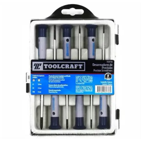 Juegos Desarmadores de Presicion Set 6 Piezas Toolcraft TC0738