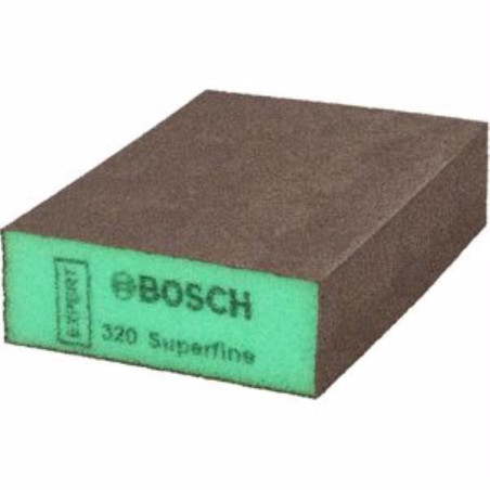 Esponja para Lijar Recto Gr 320/500 Super Fino Verde Taco Abrasivo 69x26x97mm S471 Bosch 2608901180