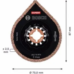 Hoja de Lija Carbide AVZ70RT4 70mm Grout & Abrasive OMT Bosch 2608900041 Bosch-Hoja de Lija Carbide AVZ70RT4 70mm Grout &amp; Ab