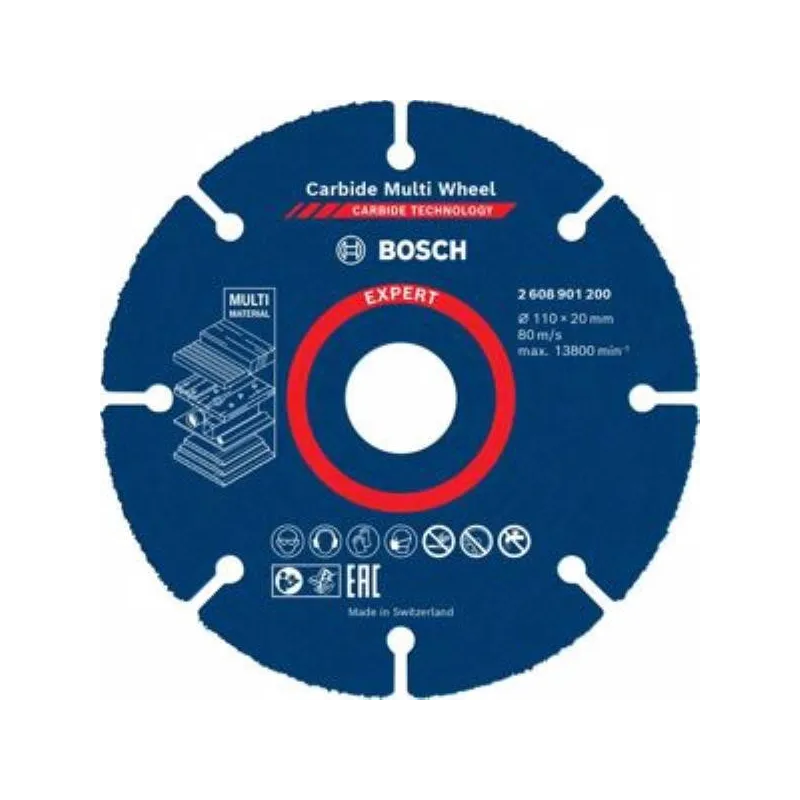 Discos Carbide Diamantado de Corte 110mm x20mm MultiMaterial Marmol RBE-1ER CMW Bosch 2608901200