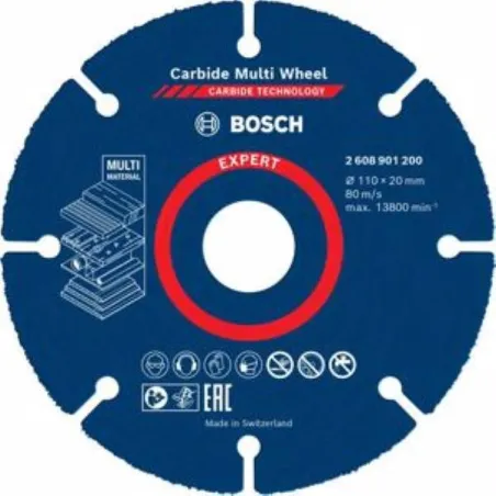  Discos Carbide Diamantado de Corte 110mm x20mm MultiMaterial Marmol RBE-1ER CMW Bosch 2608901200 37.288136 Discos Carbide Diama