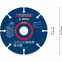 Discos Carbide Diamantado de Corte 110mm x20mm MultiMaterial Marmol RBE-1ER CMW Bosch 2608901200 Bosch-Discos Carbide Diamantado