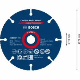 Discos Carbide Diamantado de Corte 76mm x10mm MultiMaterial Bosch 2608901196 Bosch-Discos Carbide Diamantado de Corte 76mm x10mm