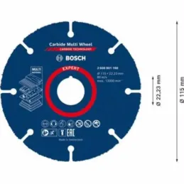 Discos Carbide Diamantado de Corte 4-1/2" x22.23mm MultiMaterial Bosch 2608901188 Bosch-Discos Carbide Diamantado de Corte 4-1/2