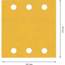 Hojas de Lija Orbital C470 115x107mm 6huecos G60 x10u Wood&Paint Pintura y Madera Bosch 2608900891 Bosch-Hojas de Lija Orbital C