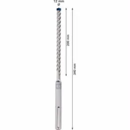 Brocas SDS 12mm x200x340mm max-8X Expert para Martillo Bosch 2608900201 Bosch-Brocas SDS 12mm x200x340mm max-8X Expert para Mart