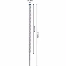 Brocas SDS 25mm x600x720mm max-8X Expert para Martillo Bosch 2608900242 Bosch-Brocas SDS 25mm x600x720mm max-8X Expert para Mart