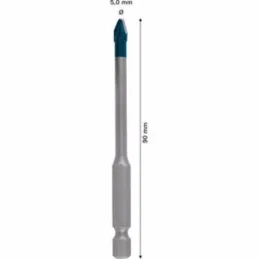 Brocas HardCeramic 5mm x90mm HEX-9 Expert Ceramica Dura Bosch 2608900589 Bosch-Brocas HardCeramic 5mm x90mm HEX-9 Expert Ceramic