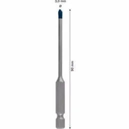 Brocas HardCeramic 3mm x90mm HEX-9 Expert Ceramica Dura Bosch 2608900587 Bosch-Brocas HardCeramic 3mm x90mm HEX-9 Expert Ceramic