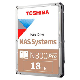 Disco duro Toshiba N300 PRO NAS, 18TB, SATA 6.0Gb/s, 7200rpm, 512MB Cache, 3.5"