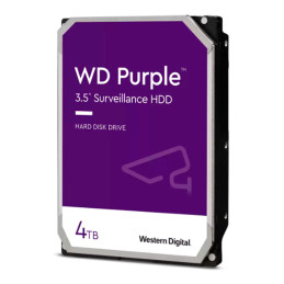 Disco duro Western Digital WD Purple, 4TB, SATA 6.0 Gb/s, 256MB Cache, 5400 rpm, 3.5".