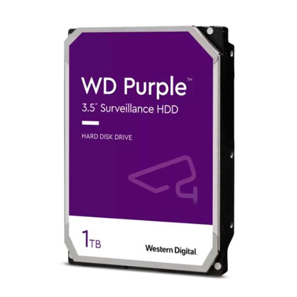 Disco duro Western Digital WD Purple, 1TB, SATA 6.0 Gb/s, 5400 RPM, 64MB Cache, 3.5"