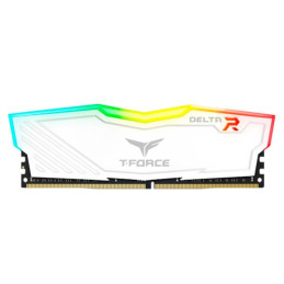 Memoria TEAMGROUP T-Force Delta RGB, 32GB DDR4-3200MHz, CL-16, 1.35V, Blanco.
