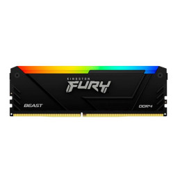 Memoria Kingston Fury Beast RGB BLACK, 16GB DDR4 3200 MHz, PC4-25600, CL16, 1.35V.
