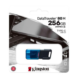 Memoria Flash USB Kingston DataTraveler 80 M, 256GB, USB-C 3.2 Gen1 Azul