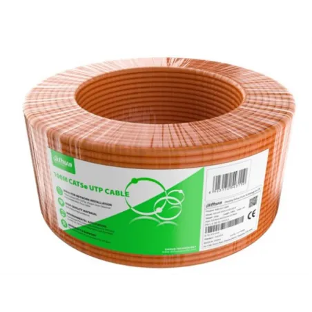 Cable UTP CAT5E 100m Naranja Dahua DH-PFM922I-5EUN-C-100