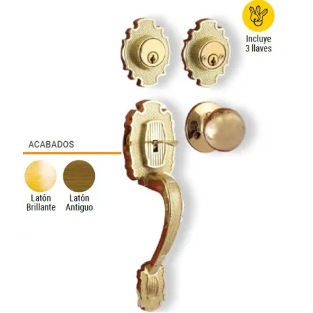  Cerradura Gatillo Royal Laton Antiguo TopForge PF0193 107.627119 Cerradura Gatillo Royal Laton Antiguo TopForge PF0193 • Escudo