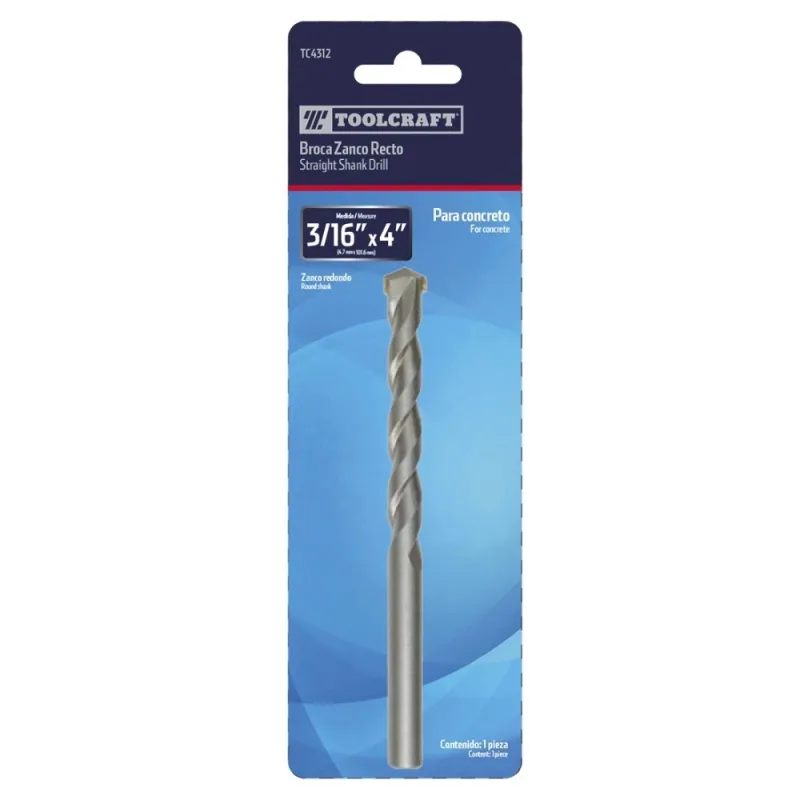 Brocas 1/4" x6" Concreto ZRecto Toolcraft TC4314