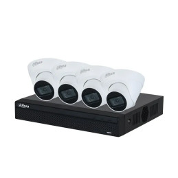 Kit Video Vigilancia Gtabador + 4Domo Dahua KIT/NVR1104HS-P-S3/H/4- HDW1230T1P-02