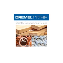 Fresa de alta velocidad Conica 1/4" Broca Tallado Max Life 117HP Dremel 26150117HA Dremel-Fresa de alta velocidad Conica 1/4" Br