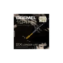 Fresa de alta velocidad cilindrica 1/8 Broca Tallado Max Life 194HP Dremel 26150194HA Dremel-Fresa de alta velocidad cilindrica 