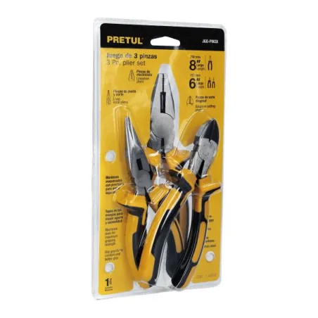  Juego de 3 Alicates ConfortGrip Acarbono Pretul 22966 29.661017 Juego de 3 Alicates ConfortGrip Acarbono Pretul 22966 Fabricada