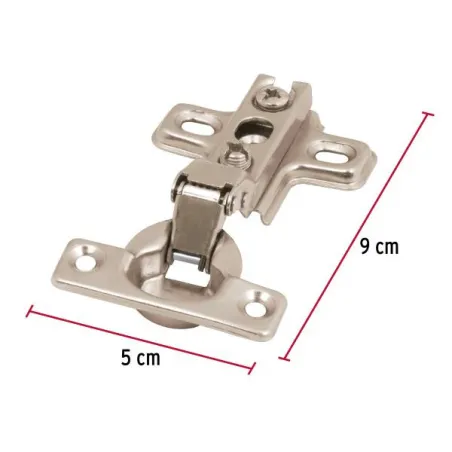  Bisagras Bidimensionales 95 Cobertura Media 5x9cm 25mm 1Par Hermex 43160 2.457627 Bisagras Bidimensionales 95 Cobertura Media 5