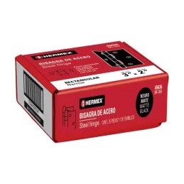 Bisagras Rectangular 3" x2" Acero Negro CMbola 1.4mm Hermex 45636 Hermex-Bisagras Rectangular 3" x2" Acero Negro CMbola 1.4mm He