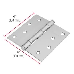 Bisagras cuadrada 4" Acero Inoxidable Capuchina CPlana 2.5mm Hermex 43229