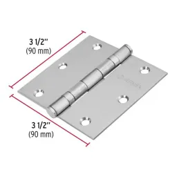 Bisagras cuadrada 3-1/2" Acero Inoxidable Capuchina CPlana 2mm Hermex 43228