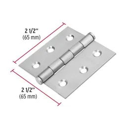 Bisagras cuadrada 2-1/2" Acero Inoxidable Capuchina CPlana 2mm Hermex 43226