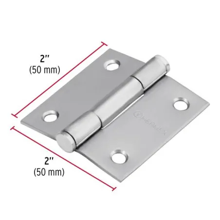  Bisagras cuadrada 2" Acero Inoxidable Capuchina CPlana 1.5mm Hermex 43225 3.389831 Bisagras cuadrada 2" Acero Inoxidable Capuch