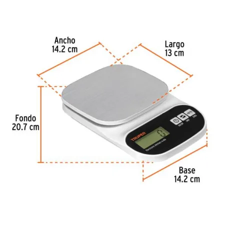 Balanzas Digital 5kg para Cocina PlatoInoxidable Truper 103116 20.338983 Balanzas Digital 5kg para Cocina PlatoInoxidable Trupe