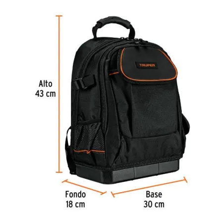 Mochila PortaHerramientas 43x30x18cm 57 Compartimientos Truper 101375