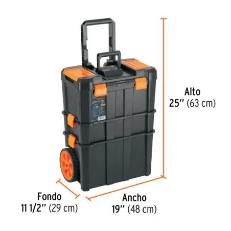  Cajas para Herramientas 19" x25" 53L CRuedas 3en1 Desmontable Truper 102644 96.610169 Cajas para Herramientas 19" x25" 53L CRue