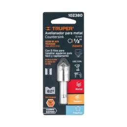 Brocas Avellanadores para Metal 1/2" x50mm Z1/4 Trupe 102380 Truper-Brocas Avellanadores para Metal 1/2" x50mm Z1/4 Trupe 102380