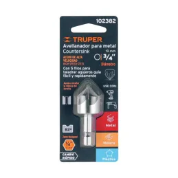 Brocas Avellanadores para Metal 3/4" x50mm Z1/4 Trupe 102382 Truper-Brocas Avellanadores para Metal 3/4" x50mm Z1/4 Trupe 102382
