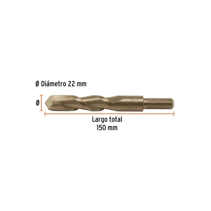 Brocas Concreto 22mm x150mm ZP3 Ctungsteno Truper 102357